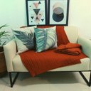 Ver imagem 4 de Manta de Sofá Tricot Terracota Delicato 1,30x1,60