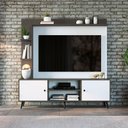 Ver imagem 4 de Home Para Tvs De 50 Polegadas Com 2 Portas De Bater e 6 Prateleiras 2040 - Quiditá - Branco /