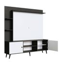 Ver imagem 2 de Home Para Tvs De 50 Polegadas Com 2 Portas De Bater e 6 Prateleiras 2040 - Quiditá - Branco /