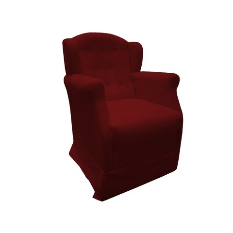 Poltrona Cadeira De Amamentação Com Balanço Manu Suede Marsala Mz Decor