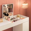 Ver imagem 3 de Gabinete Toucador Laura Branco Fosco Cinamomo Mel