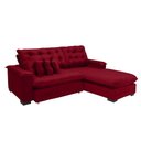 Ver imagem 1 de Sofá Berlin 2.65x1.70m com Chaise Super Pillow Top - Vinho