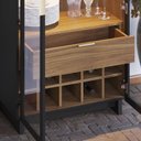 Ver imagem 7 de Cristaleira Ambiente Guanabara Preto Acetinado Noce Milano – Colibri