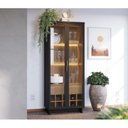 Ver imagem 2 de Cristaleira Ambiente Guanabara Preto Acetinado Noce Milano – Colibri