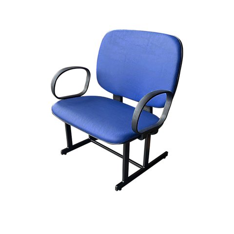Poltrona Obeso c/ Braços Azul - Suporta até 400kg