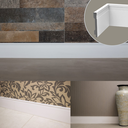 Ver imagem 4 de Kit 10 Barras Rodapé de Poliestireno 15 Cm Altura Branco Frisado (13mm X 2 Metros)