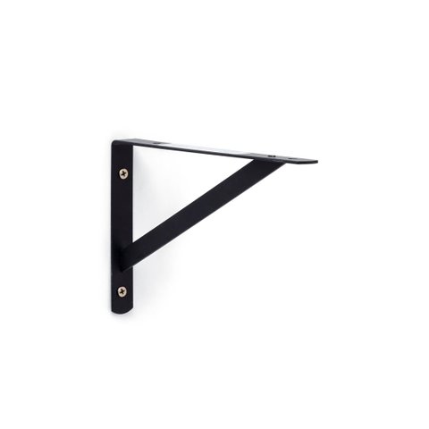 Kit 6X Suporte Reforçado Mão Francesa para Prateleira 20 cm Preto
