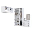 Ver imagem 6 de Quarto Modulado 100% MDF 4 Peças 7 Portas Cômoda 4 Gavetas Integrato Branco