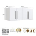 Ver imagem 7 de Quarto Modulado 100% MDF 4 Peças 7 Portas Cômoda 4 Gavetas Integrato Branco