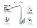 Ver imagem 4 de Torneira Quadrada Cromada Misturador Quente e Frio para Cozinha