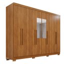 Ver imagem 3 de Guarda-Roupa Casal com Pés e Espelho 8 Portas 4 Gavetas França Espresso Móveis