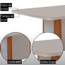 Ver imagem 5 de Mesa Isadora 6 Lugares MDF com Cadeiras Lira Veludo Off White 180cm Moderna