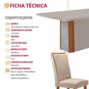 Ver imagem 2 de Mesa Isadora 6 Lugares MDF com Cadeiras Lira Veludo Off White 180cm Moderna