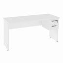 Ver imagem 2 de Mesa Escrivaninha 150cm Pés Painel com Gaveteiro Suspenso F5 Office