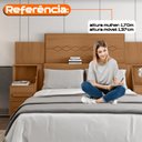 Ver imagem 5 de Cabeceira Casal Extensível com 2 Mesas de Cabeceira 4 Gavetas com Tomada Síria Carvalho Tapajós