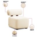 Ver imagem 3 de Poltrona Decorativa para Sala Kit 2 Helora Bouclê E03 - D’Rossi
