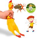 Ver imagem 3 de Frango Galinha Brinquedo com Som Grande Pet Borracha Mordedor c/ Apito Sonoro 27cm - Cachorro Medio