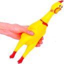 Ver imagem 1 de Frango Galinha Brinquedo com Som Grande Pet Borracha Mordedor c/ Apito Sonoro 27cm - Cachorro Medio