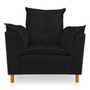 Ver imagem 2 de Kit Poltrona Amamentação Sara + Puff Suede Preto Dal Poz Estofados