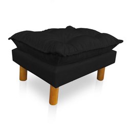 Kit Poltrona Amamentação Sara + Puff Suede Preto Dal Poz Estofados - 3