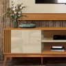 Painel com Rack Ripado TV 75 Polegadas Off White Cedro Legacy 2.0 Edn Móveis - 3