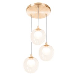 Lustres Pendentes Triplo New Cobre Harmony Bolinha Ambar - 2