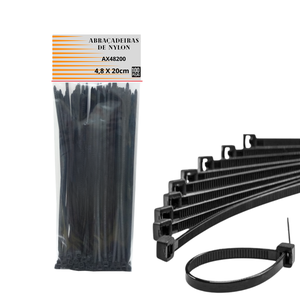 Abraçadeira de Nylon Kit 500 Enforca Gato Braçadeira Cintas Plásticas 4,8 X 200mm (20cm) Reforçadas