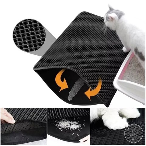 Tapete Coletor Areia Higienico Gato Pet Animais Anti Sujeira Chao Casa Limpo Petshop Ab.midia Su-are