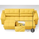 Ver imagem 6 de Sofá com Carregador Usb e Molas no Assento Retrátil Reclinável Mimo 2,00m Velosuede Canario - Netsof