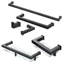 Ver imagem 1 de Kit de Acessórios para Banheiro com 6 Peças em Aço Inox Black Matte Preto Fosco
