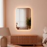 Espelho Orgânico de Parede Led Frio Retangular 55x75cm para Sala Quarto Banheiro - 1