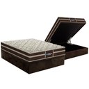 Ver imagem 1 de Cama Box Baú Casal: Colchão Ortopédico Probel Wood Guarda Costa Extra Firme Brown + Base Crc