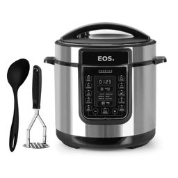 Jogo de Panela Pressão Elétrica Multiuso Inox 6l 220v com Amassador Inox e Concha Tramontina - 1