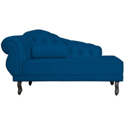 Recamier Divã Capitonê Larissa Lado Direito Suede Azul Marinho - 3