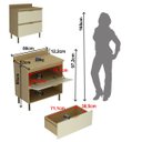 Ver imagem 2 de Balcão de Cozinha 1 Porta e 1 Gaveta com Tampo 80cm Tecnomobili