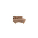 Ver imagem 3 de Kit Decorativo Sofá Curvo Orgânico + 01 Puff e Poltrona Luna Boucle Cappuccino - Montanaris Decor