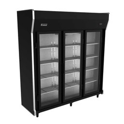 Balcão Auto Serviço Frios e Laticínios 4 Portas Preto Vrev40 220v - Venâncio - 2
