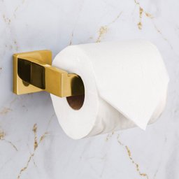 Kit Acessórios para Banheiro Inox Premium Dourado Brilhante 4 Peças - fino inox - 3