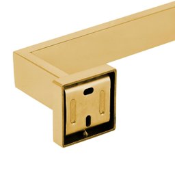 Kit Acessórios para Banheiro Inox Premium Dourado Brilhante 4 Peças - fino inox - 2