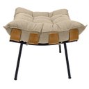 Ver imagem 7 de Poltrona Costela com Puff em Linho ou Veludo - Élpis Móveis - Linho Papiro