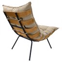 Ver imagem 5 de Poltrona Costela com Puff em Linho ou Veludo - Élpis Móveis - Linho Papiro