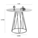 Ver imagem 4 de Mesa de Jantar Rubi Off White com Base de Metal Preta 1,0m