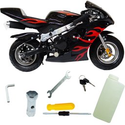 Mini Moto Infantil Gasolina 2 Tempos 49cc Speed Ninja Gp Esportiva Pocket Bike Importway Wvpr-204 Wv - 4