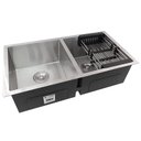 Ver imagem 2 de Cuba Inox 304 Quadrada Gourmet Plana Cozinha78x40 Lixeira , Acessório e Tabua Smartinox SQ800