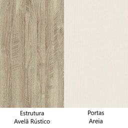 Guarda Roupa Dormitório Modulado Master Casal Queen 1,58 m - Avelã Rústico e Areia - Luciane M12 - 6