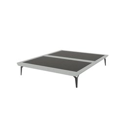 Base Box Cama Japonesa Toquio Casal Linho Cinza - 1