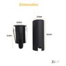 Balizador Solo Embutir Led 1,5w 2700k Antiofuscante Inox/pto - Preto - Preto - 3