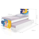 Ver imagem 2 de Bicama Solteiro Tema Fadinha Encantada Adesivada Cama Auxiliar Mdf/mdp