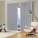Ver imagem 1 de Cortina Blackout Tecido Sala quarto 300x250 Cortina Web Cinza Claro