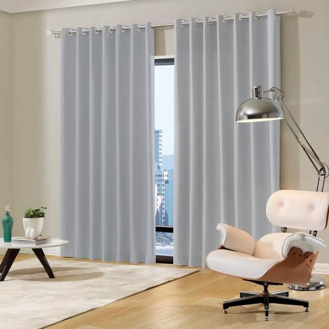 Cortina Blackout Tecido Sala quarto 300x250 Cortina Web Cinza Claro